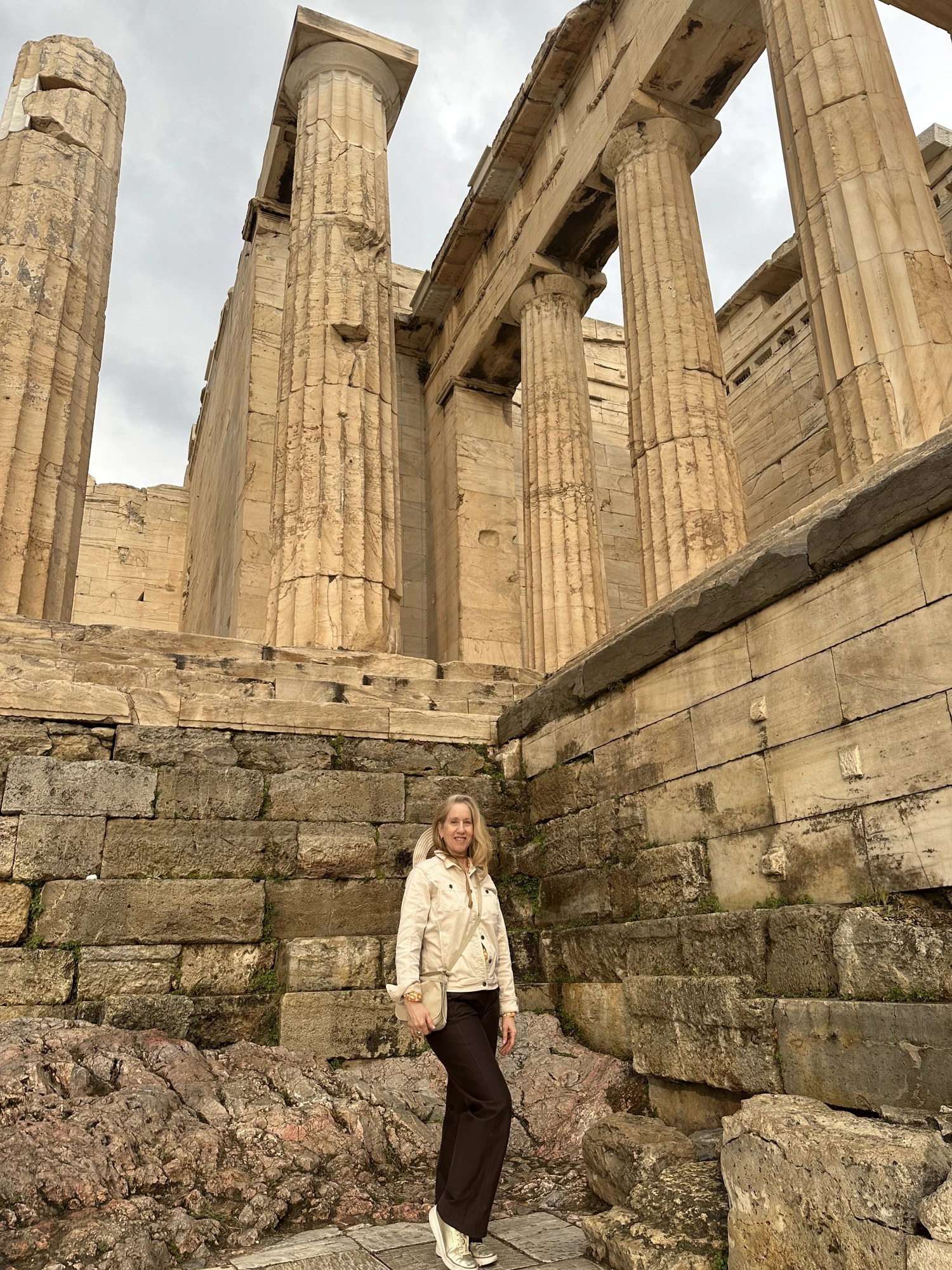 Jill Bauman, founder of Ruota Travel, at the Acropolis
